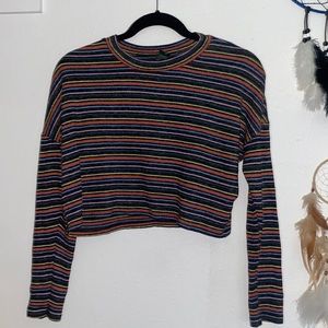 Wild Fable Multi-color Cropped Sweater